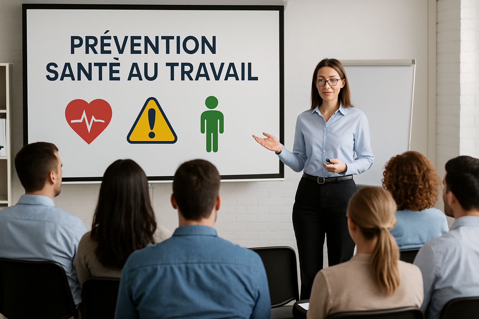 Séance de formation en prévention santé au travail